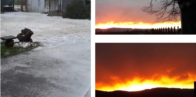 Dopo la grandinata il sole squarcia il cielo. Le foto