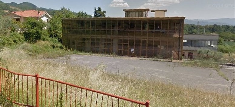 La ex fabbrica Artilet. Le sue rimanenze sono state donate alla Misericordia