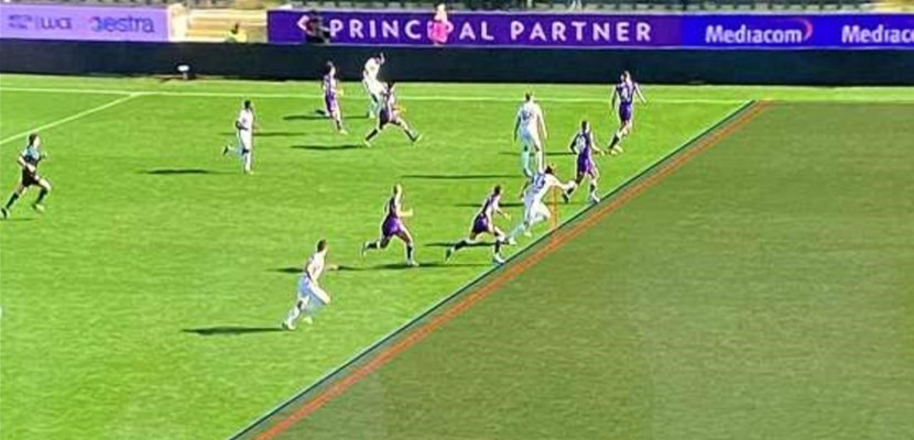 la chiara azione del fuorigioco atalantino.