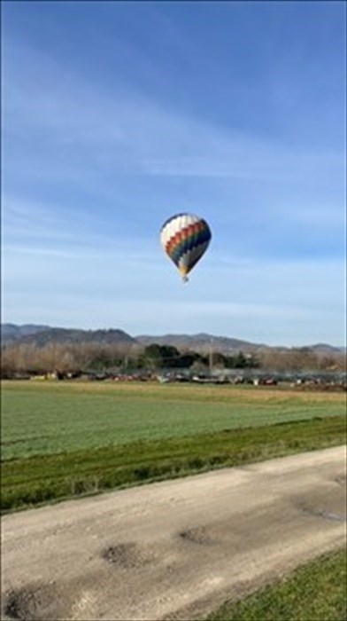 La mongolfiera atterrata a La Gracchia