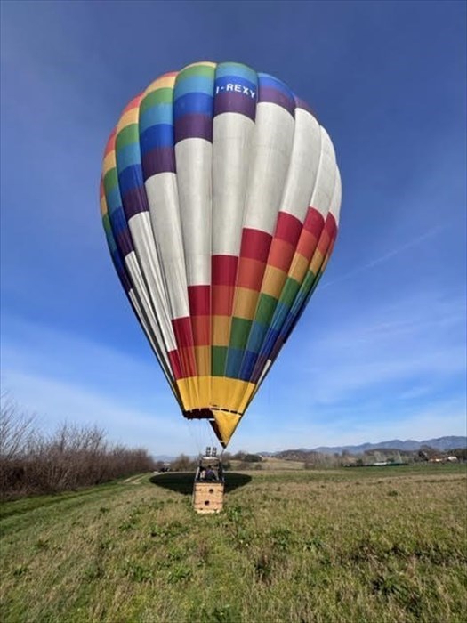 La mongolfiera atterrata a La Gracchia
