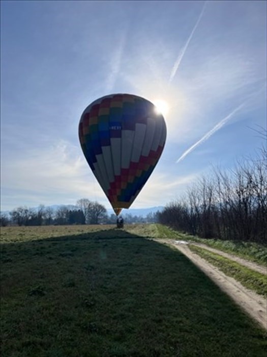 La mongolfiera atterrata a La Gracchia