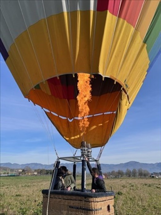 La mongolfiera atterrata a La Gracchia