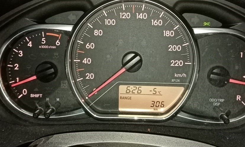 Borgo stamani: temperatura - 5 alle 6:30