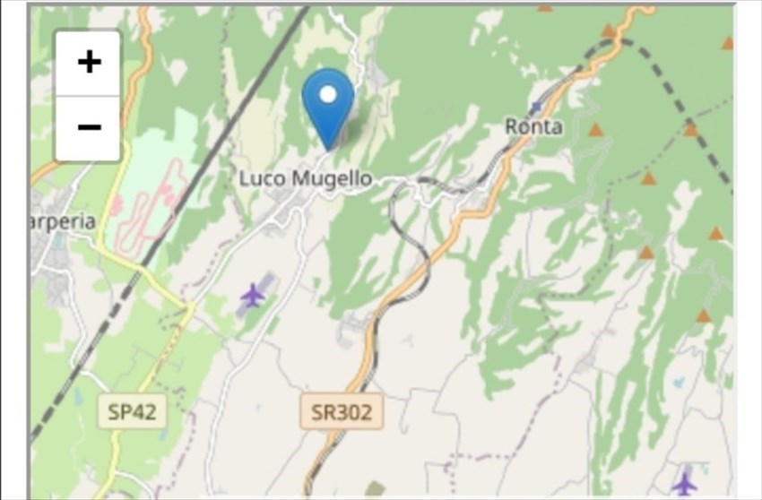 Scossa di terremoto a Luco di Mugello