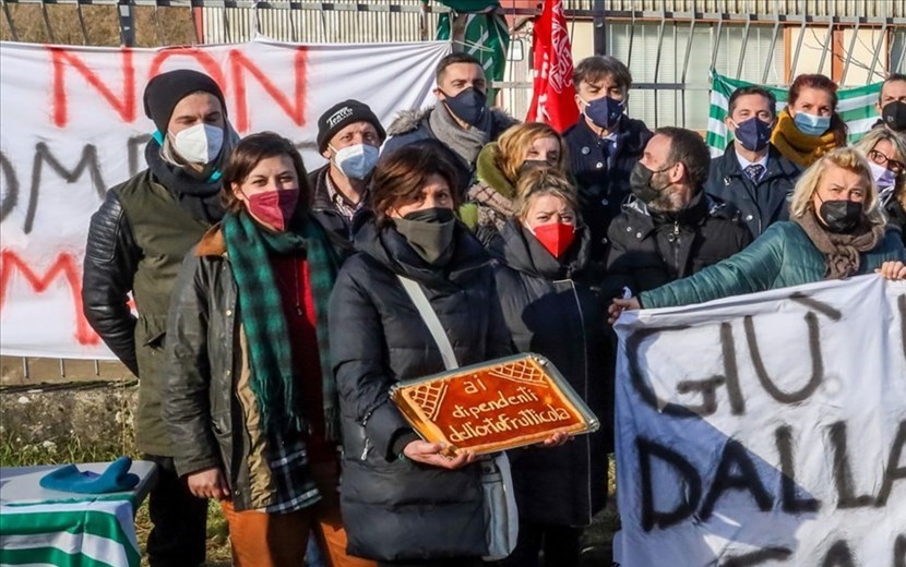 La solidarietà per i lavoratori a Marradi. Foto di archivio