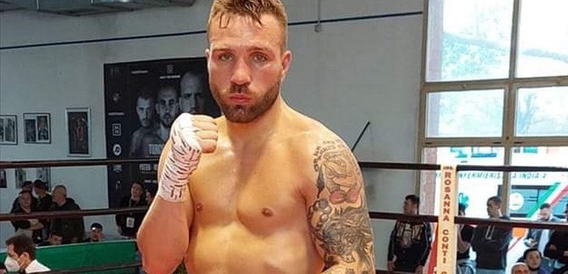 Michele de Filippo al termine del match del 9 aprile