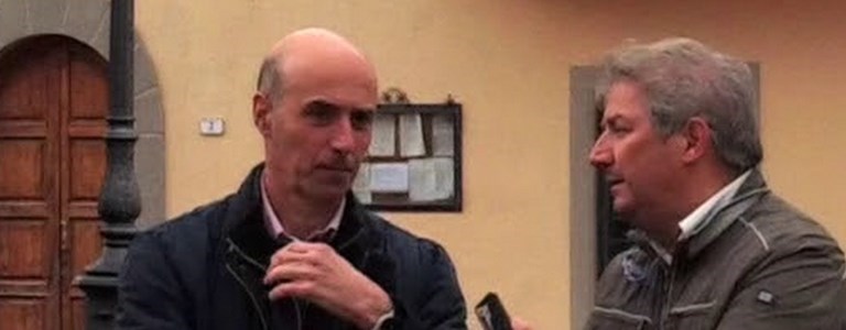 Paolo Suberbi (a sinistra) intervistato da Saverio Zeni di OKMugello