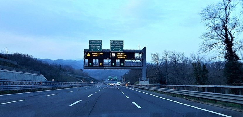 IL bivio tra Panoramica e Direttissima, nei pressi di Barberino