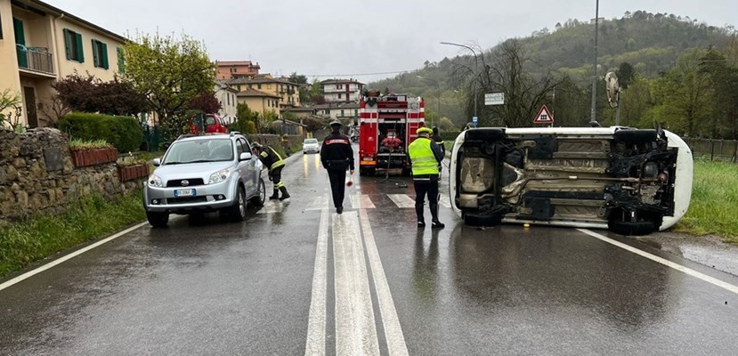 L'incidente di stamani a Vicchio