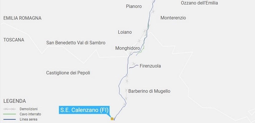 La mappa del nuovo tracciato