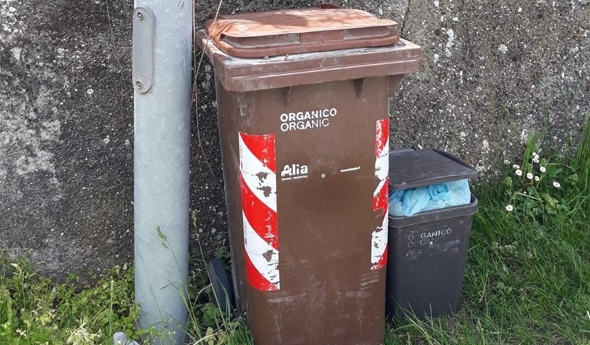 I bidoni dell'organico a Panicaglia