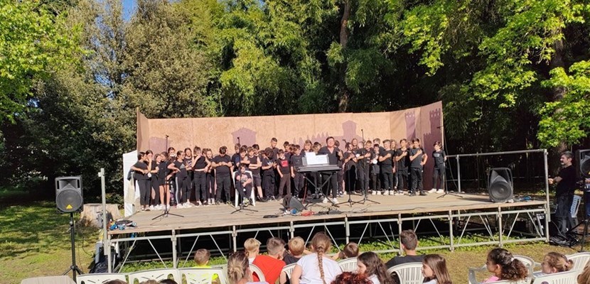 Il coro all’inaugurazione