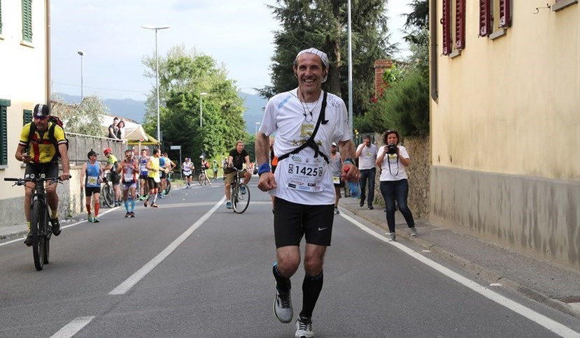 Luca Guidalotti al suo passaggio a Panicaglia