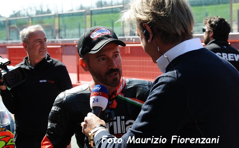 Max Biaggi al Mugello in una foto di qualche anno fa