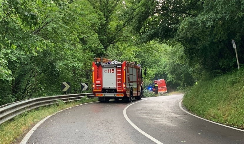 I vigili del Fuoco sul posto