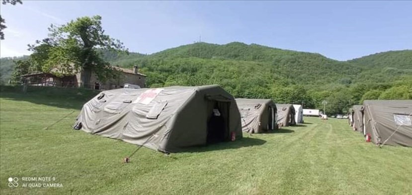 Le tende montate a Polcanto