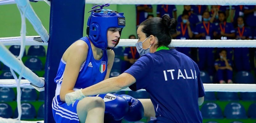 Elektra Cartacci con la Coach Valeria Calabrese agli Europei 2021