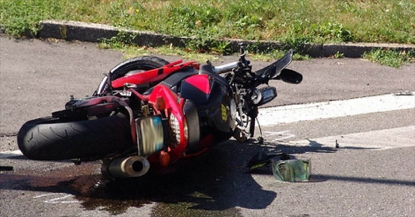 Moto incidente. Foto di repertorio