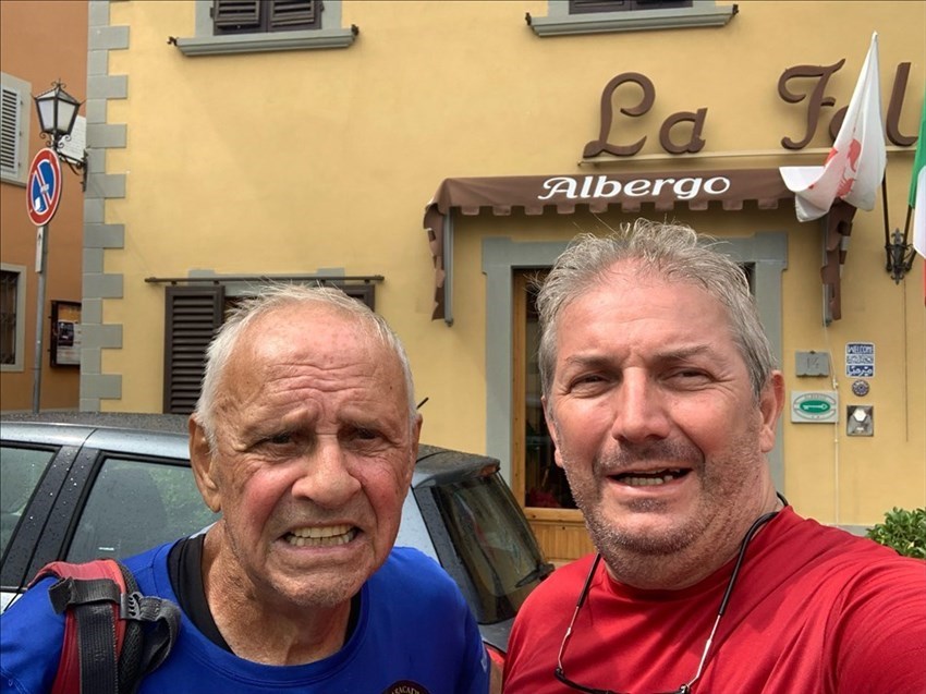 Arrivo all'Albergo di fine tappa