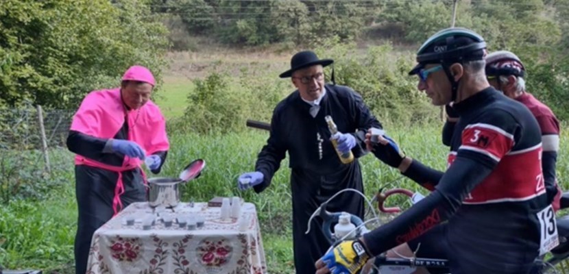 Uno dei ristori a tema