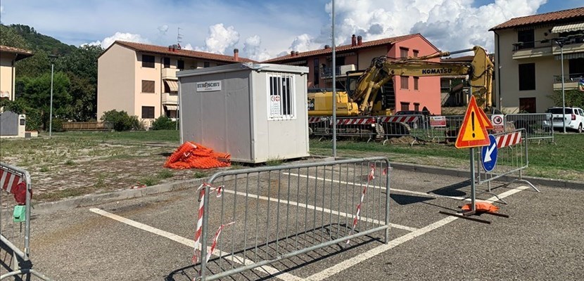 I lavori per il nuovo parcheggio