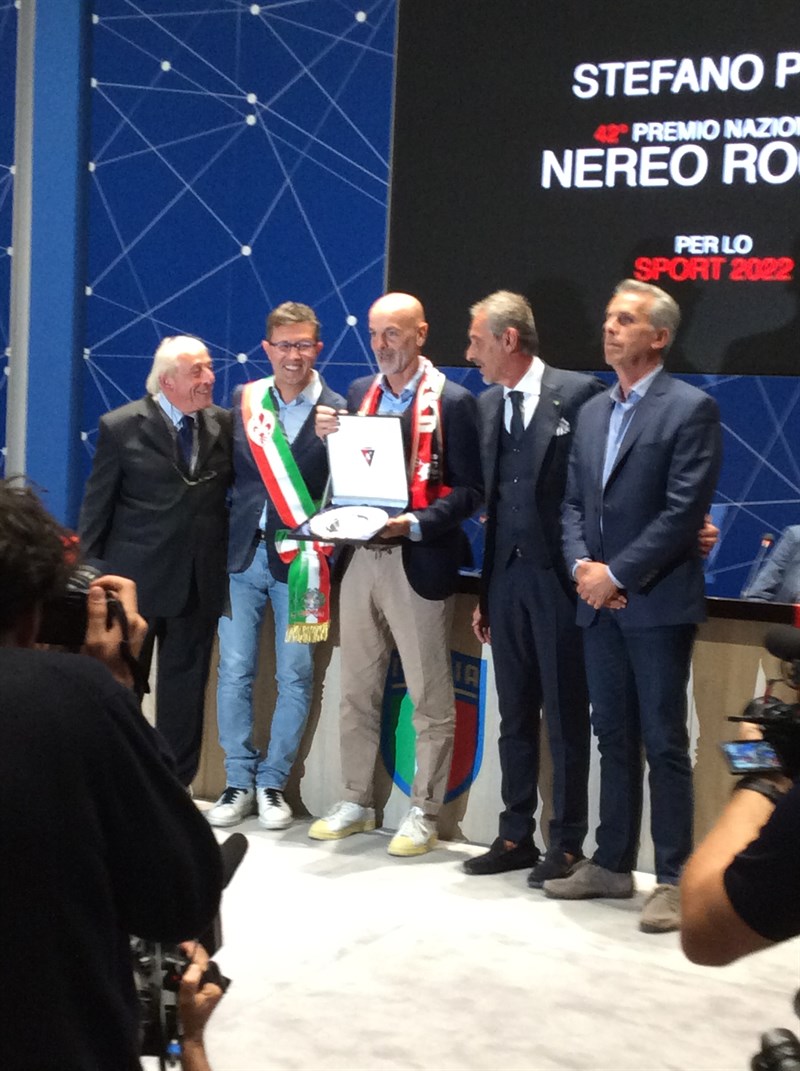 Nereo Rocco 2022 Maurizio Romei, Dario Nardella, Stefano Pioli, Maurizio Francini, Paolo Mangini