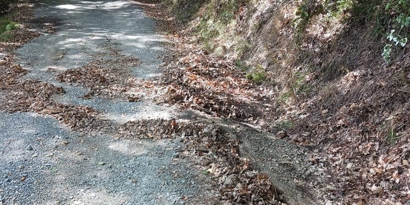 strada in pessime condizioni