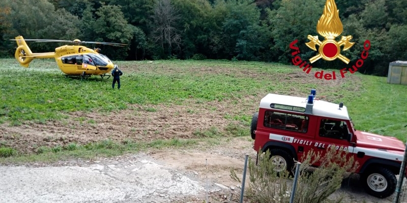 Sul posto Pegaso e Vigili del Fuoco