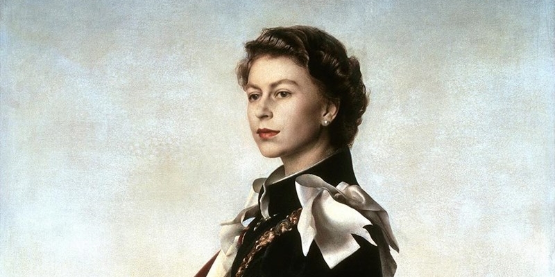 1955 - Il ritratto giovanile della Regina Elisabetta d’Inghilterra  eseguito da Pietro Annigoni, custodito alla Gallery International di Londra  