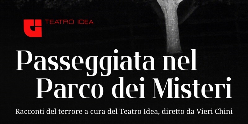 La locandina della Passeggiata nel Parco dei Misteri”