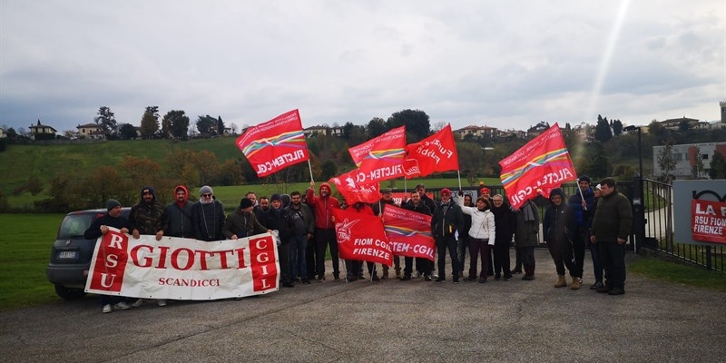 Il presidio di stamani