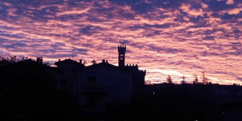 L'alba di stamani a Scarperia
