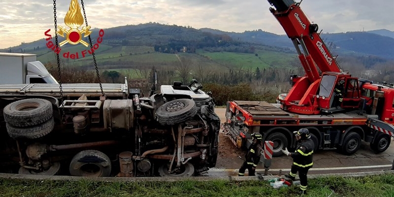 L'intervento dei Vigili del Fuoco