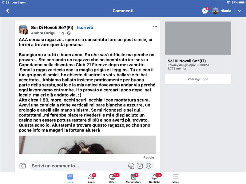 Il post pubblicato da Ambra