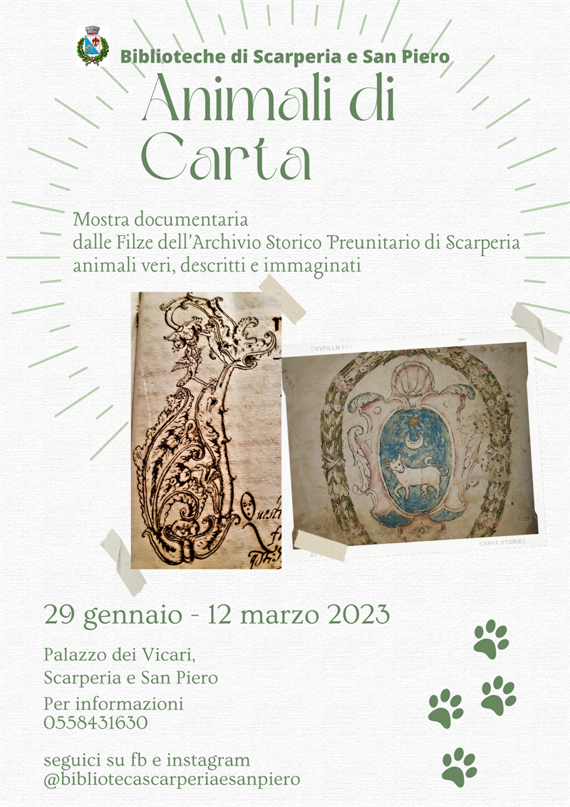 Locandina completa - animali di carta