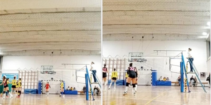 La foto del soffitto dopo l’intervento