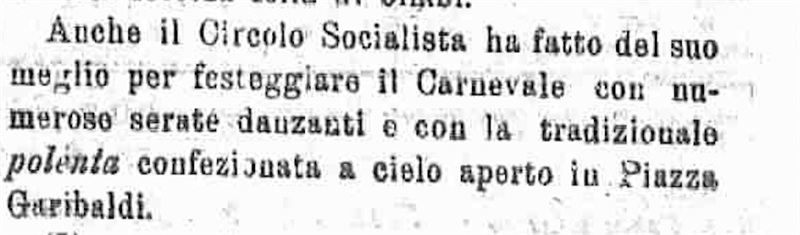 Il trafiletto del Corriere Mugellano anno 1920