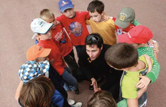 Insegnante in movimento