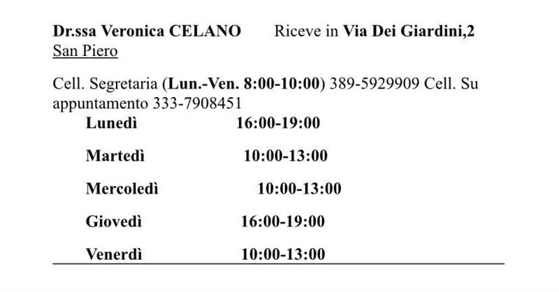 Gli orari dei medici