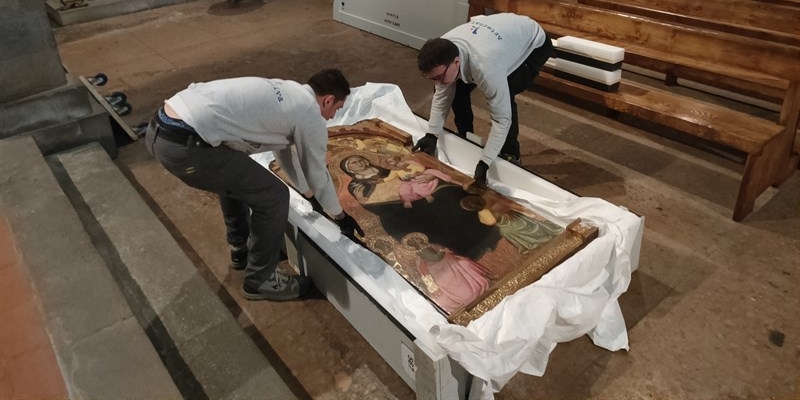 L’arrivo della grande tavola di Agnolo Gaddi.