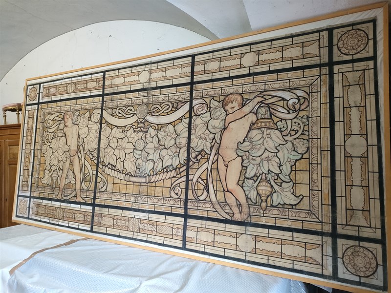 Il grandioso pannello “chiniano”, che sarà in mostra a Salsomaggiore.