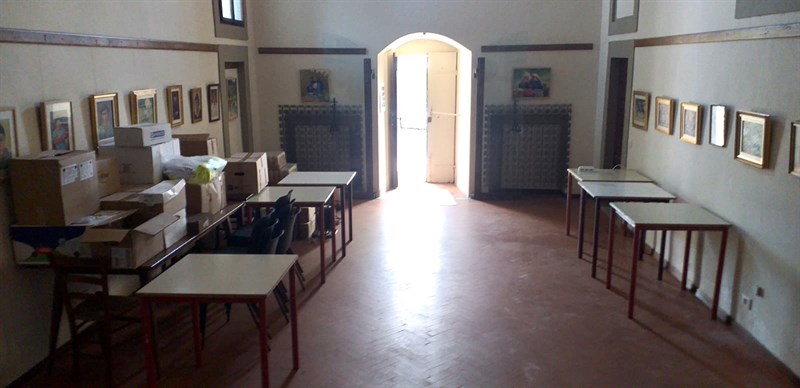 la preparazione del check point a Monte Senario