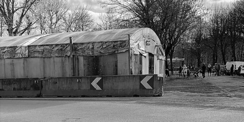 Il capannone al Foro Boario