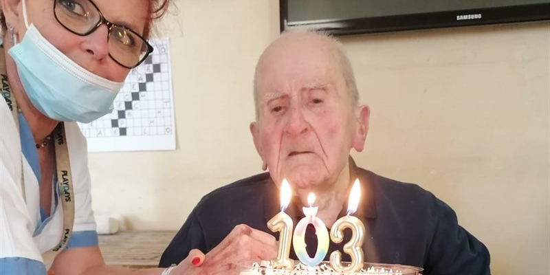 Un momento del  compleanno ultracentenario