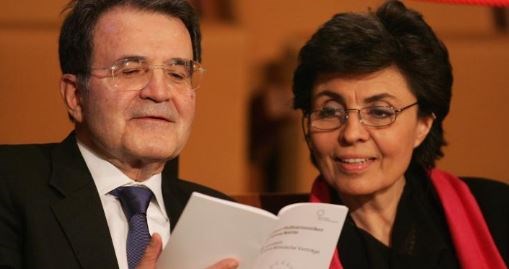 Romano Prodi e la signora Flavia Franzoni