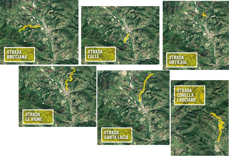 Le strade coinvolte dai lavori