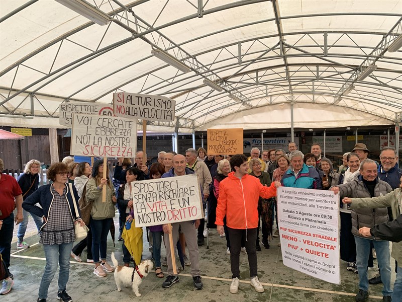 il sit-in a Pietramala