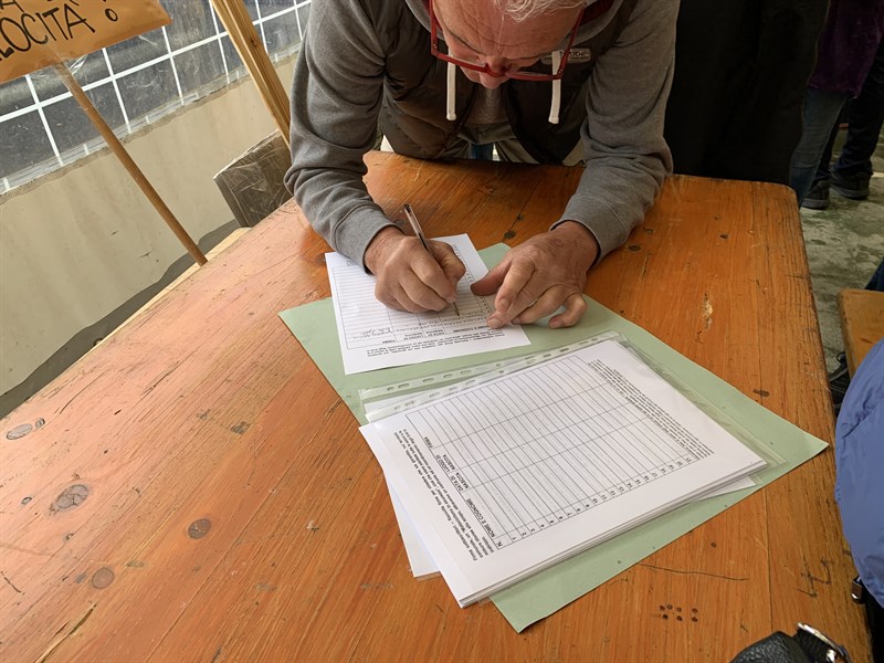 il sit-in a Pietramala