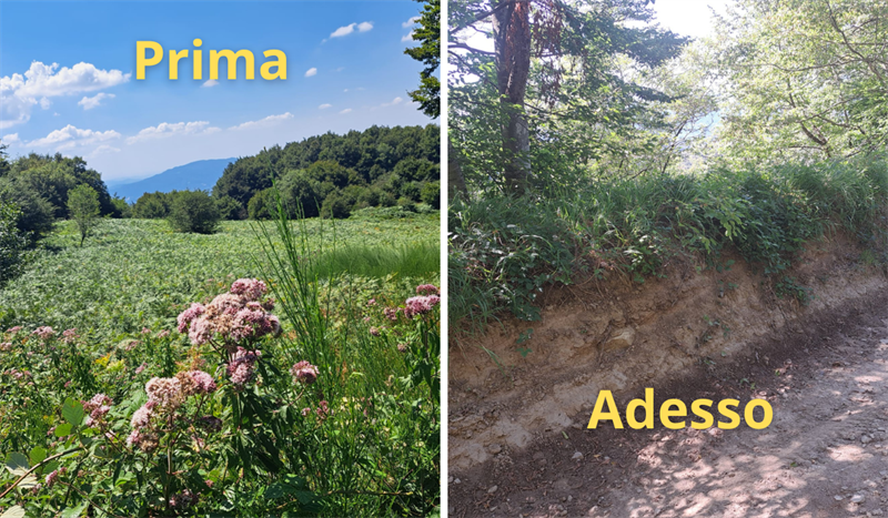 Rifugio Pian dei Laghi, Monte Giogo di Villore - il prima e dopo